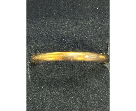 9ct Gold wedding band Size M 