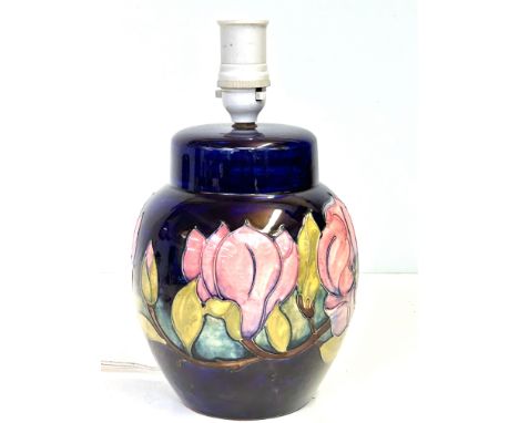 Moorcroft blue magnolia lamp 
