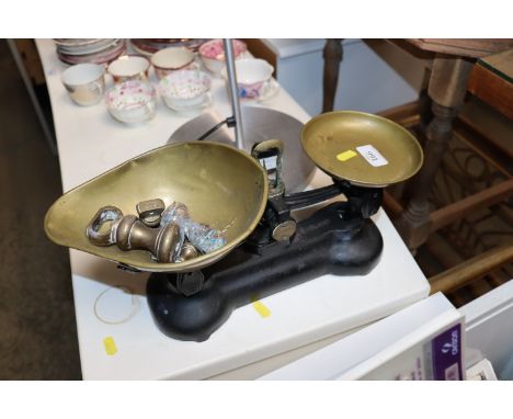 A Libra Scale Co. set of balance scales