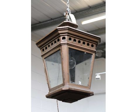 An Impressive Copper Lantern, approximately 85cm