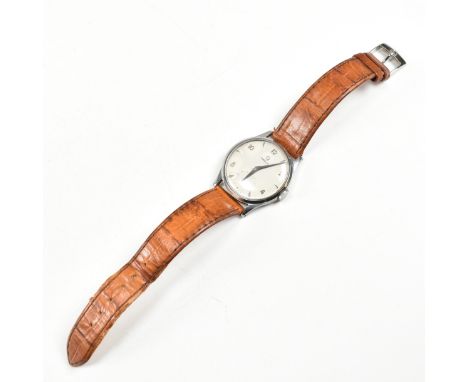 A 1950s Omega 17 jewel steel wristwatch. The watch having a 266 caliber movement. Movement serial number 13445015 1952 - 1954