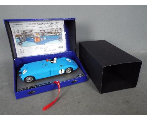 Le Mans Miniatures - A rare 1939 Bugatti Tank 57C Le Mans winner as driven by Jean-Pierre Wimille and Pierre Veyron. The mode