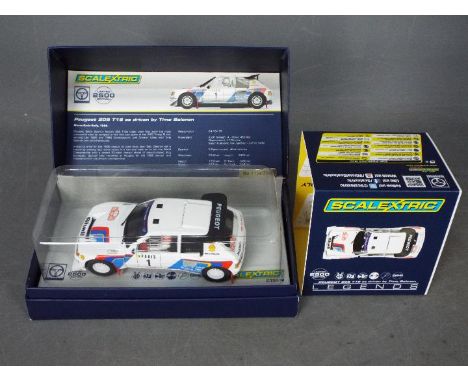 Scalextric - Limited edition Peugeot 205T16 rally car as driven by Timo Salonen. This car is number 1134 of only 2500 produce