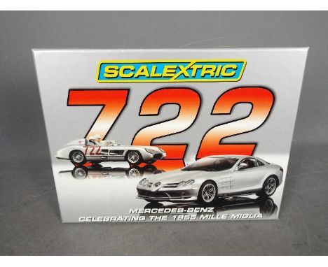 Scalextric - A limited edition Mercedes 722 set with a 300 SLR and an SLR McLaren 722. # C2783A. It comes with a collector ca