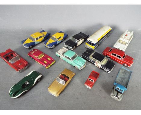 Dinky Toys, Corgi Toys, Matchbox - A collection of 14 unboxed diecast model vehicles. Lot includes Dinky Toys #29F Autocar Ch