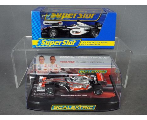 Scalextric - SuperSlot - 2 x McLaren Mercedes models, a Fernando Alonso number 1 car and a limited edition SuperSlot Pedro De