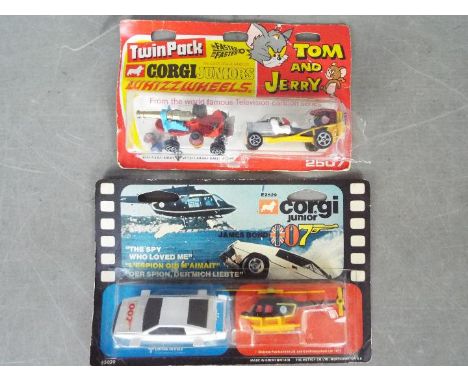 Corgi Juniors - Two carded carded Film and Comic themed Twin Pack diecast model vehicles from Corgi Juniors. Lot includes #25