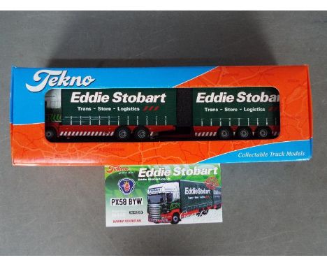 Tekno - A boxed Limited Edition 1:50 scale Tekno #9932 Scania R-series Topline Combi Curtainsider in 'Eddie Stobart' livery. 