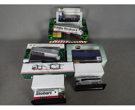 Oxford Diecast - A fleet of seven boxed 1:76 scale 'Eddie Stobart' themed diecast model vehicles by Oxford Diecast. Lot inclu