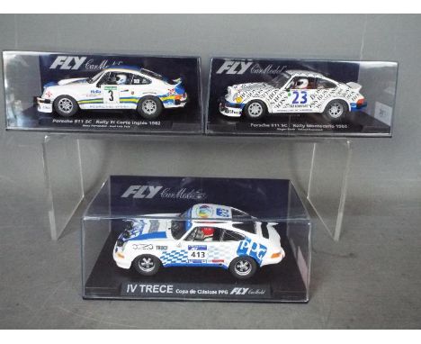 Flyslot - 3 x Porsche 911 SC models, 1980 Rally Montecarlo car, 1982 Rally El Corte Ingles car and Copa De Clasicos car. # 88