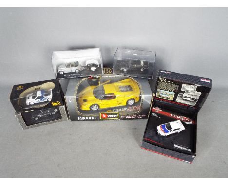 Auto Art, IXO, Corgi, Hongwell, Bburago - Six boxed diecast model cars in various scales. Lot includes Corgi Limited Edition 