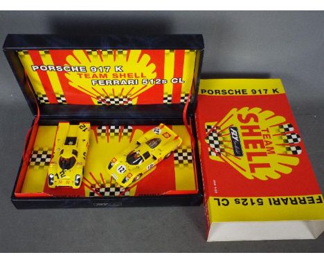 Fly - A 2 x car Team Shell set with Ferrari 512s CL and Porsche 917K models from the Historical Teams collection. # 96065. Bo