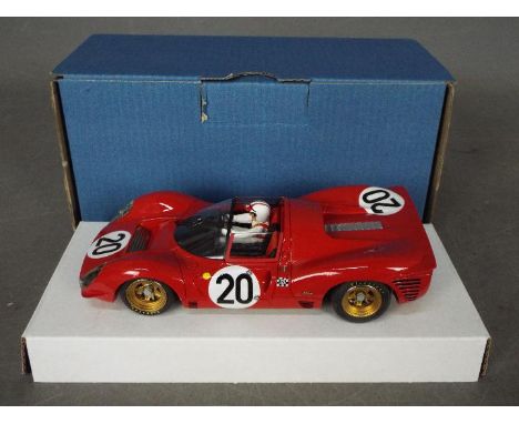Racer Slot Cars - A rare and highly detailed Ferrari 330 P4 slot car, its number 20 from the 1967 Le Mans 24 Hour race driven