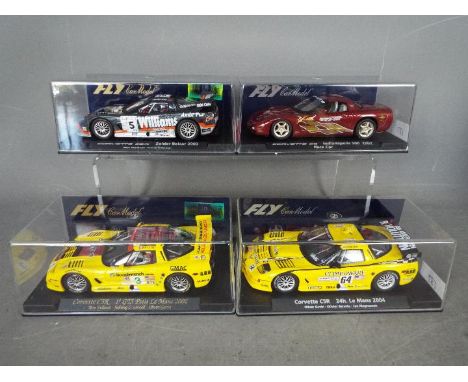 Flyslot - 4 x Chevrolet Corvette C5 models including a 2002 Indianapolis Pace Car, 2 x C5R Le Mans cars and a C5R Zolder 2003