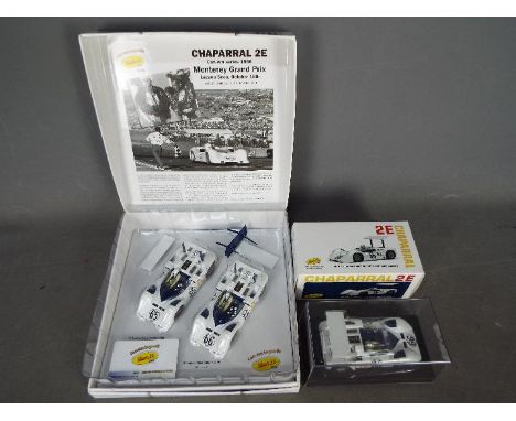 Slot-it - A 2 x car Chaparral 2E limited edition set with a single boxed car. # CW08, # CA16B. Includes Jim Hall and Phil Hil