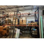 Lot of Teardrop Pallet Racking - (10) 12' x 48" Uprights - (22) 8' Crossbeams with | Rig Fee $400