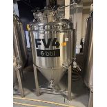 Stout 6 BBL Stainless Steel Fermentation Tank - Cone Bottom, Glycol Jacketed, Top M | Rig Fee $300