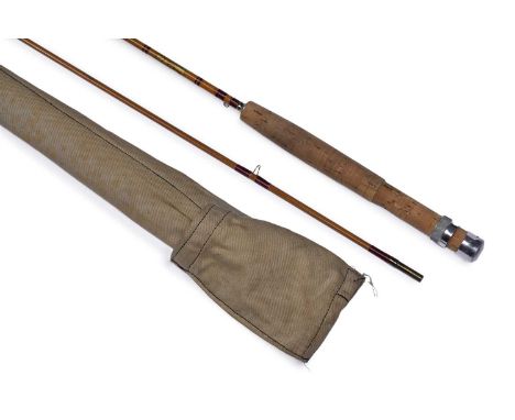 A Constable split cane rod, ‘The Wallop Brook’, 6’9”, with canvas slip.