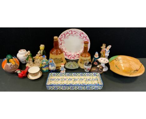 Ceramics - Wade model Jemima Puddle duck;  others,  Goebel bird;  continental Weimar figure;  bird bowl etc 