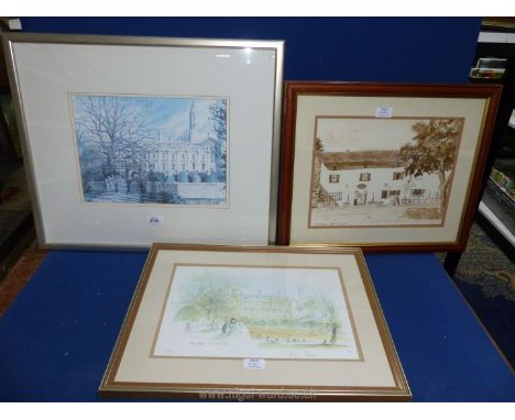 A framed and mounted Limited Edition (no. 5/200) print by Michael Aubrey signed and numbered by the artist label verso, a Lim