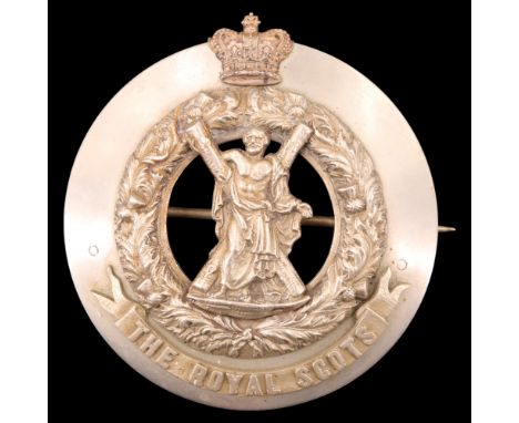  A Victorian Royal Scots plaid brooch by R &amp; HB Kirkwood, 66 &amp; 68 Thistle St, Edinburgh