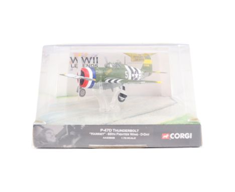 A Corgi WWII Legends P-47D Thunderbolt "Harriet" 65th fighter wing D-Day scale model aeroplane 