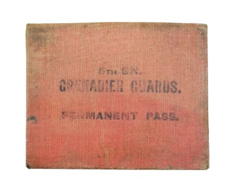 A 5th Grenadier Guards permanent pass to Private Banlow together with a bus ticket from Arras