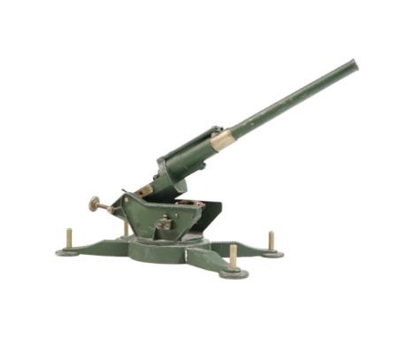 An Astra toy scale model British Army 3.7-inch Anti-Aircraft Gun, circa 1930s-1940s, barrel 23 cm 