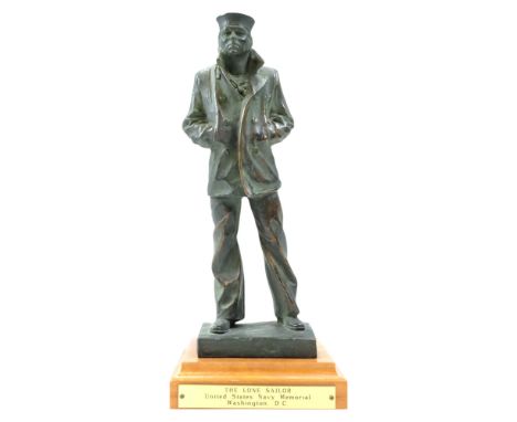 After Stanley Bleifeld (1924-2011), "The Lone Sailor", a United States Historical Society cold-cast bronze sculpture, being a