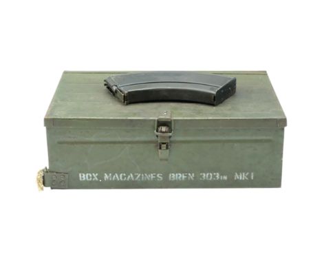 A Bren Mk 1 ammunition chest together with a magazine