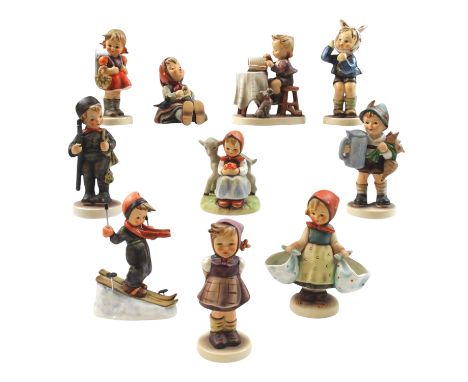 A group of Goebel Hummel figurines, (10), tallest 14 cm