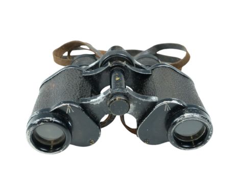 A set of Great War British Army prismatic binoculars, un-marked aside from engraved Ordnance Broad Arrows, [Commercial binocu