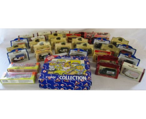 Selection of die cast cars inc Lledo and Corgi