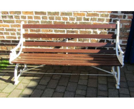 Victorian garden bench with cast iron ends L168cm