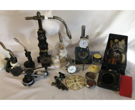 Various watch makers tools &amp; equipment