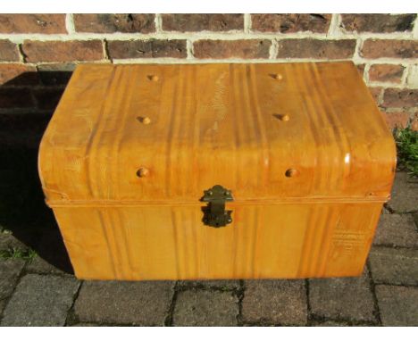 Victorian tin travelling case / trunk 'Bates &amp; Hampton secure lever'