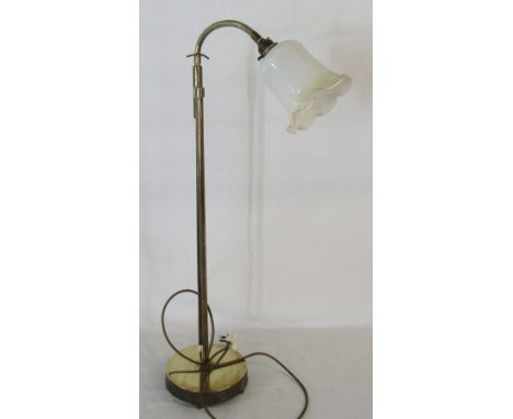 Adjustable brass table lamp H 76 cm