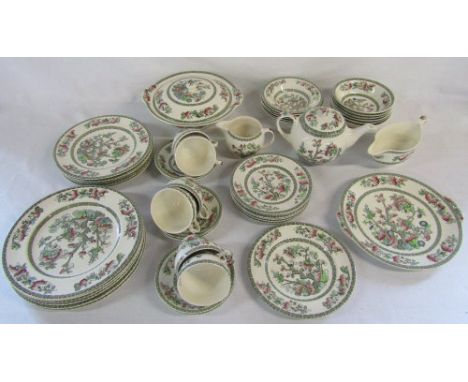 Johnson Bros 'Indian Tree' pattern dinner and tea part service (approx 48 pieces)