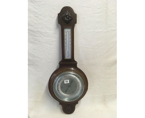 OAK CASED BANJO BAROMETER