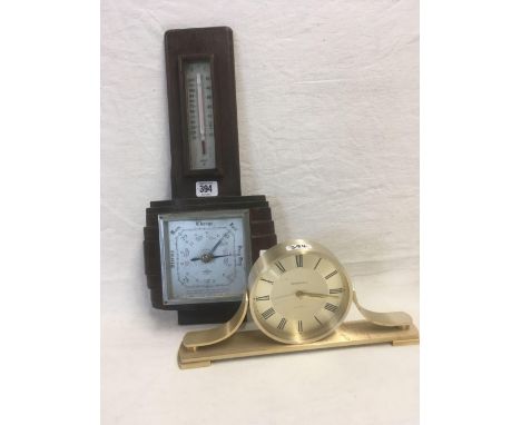 BAROMETER & MANTLE CLOCK
