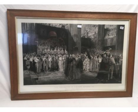 F/G PRINT OF THE CORONATION OF HM KING EDWARD VII, WESTMINSTER ABBEY, AUGUST 9TH 1902