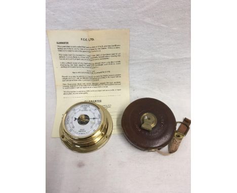 33ft LINEN TAPE &amp; AN SCC PRECISION BAROMETER