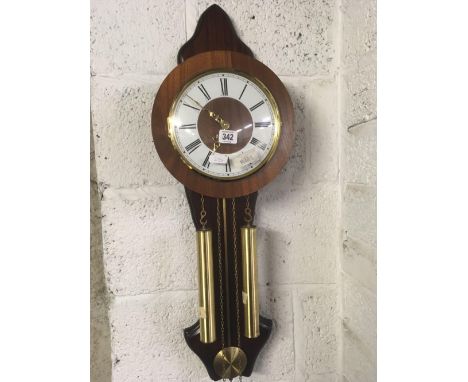 PENDULUM WALL CLOCK WITH WEIGHTS
