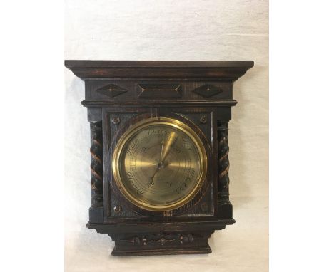 OAK FRAMED BAROMETER