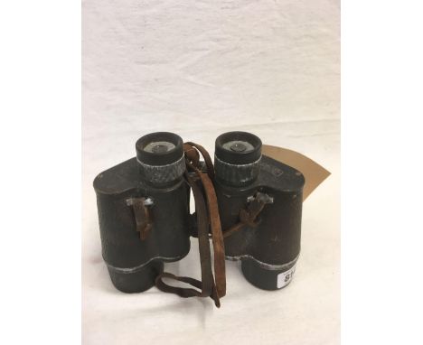 PAIR OF CARL ZEISS JENA 12 X 40 BINOCULARS, LABEL STATING THE BINOCULARS WERE LIBERATED FROM A GERMAN ARMY COMMAND POST OUTSI