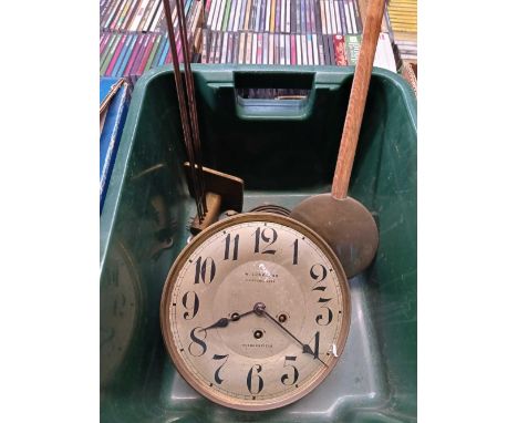 THE WORKINGS &amp; STRIKER OF A PENDULUM CLOCK BY W LOCKWOOD, HUDDERSFIELD