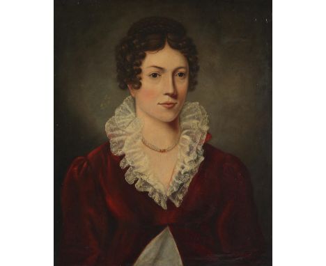 English School, c. 1800, portrait of a young woman, oil on canvas, framed, 61 x 51cm. 
