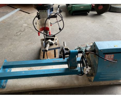 WORKSHOP TOOLS - National Machinery five speed pillar drill and a Clarke lathe E/T