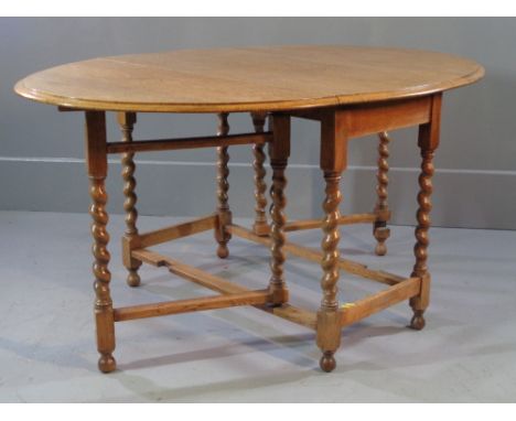 POLISHED BARLEY TWIST GATE LEG TABLE