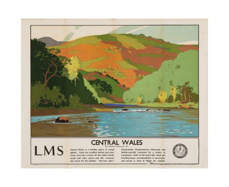  NORMAN WILKINSON (1878-1971) CENTRAL WALES lithographic poster, c.1930, condition B+; not backed&nbsp; 40 x 50 in. (102 x 12